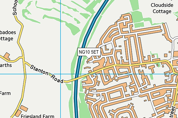 NG10 5ET map - OS VectorMap District (Ordnance Survey)