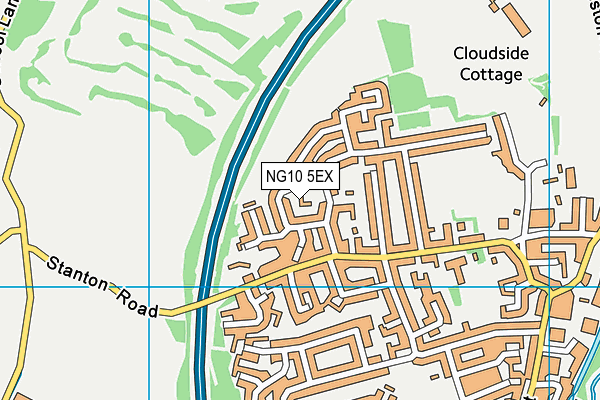 NG10 5EX map - OS VectorMap District (Ordnance Survey)