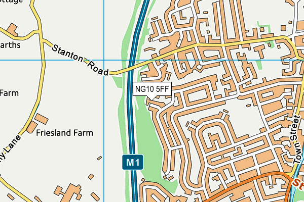 NG10 5FF map - OS VectorMap District (Ordnance Survey)