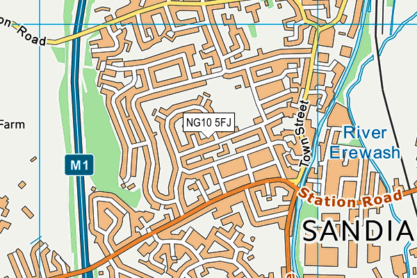 NG10 5FJ map - OS VectorMap District (Ordnance Survey)