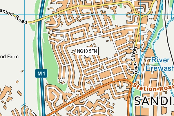 NG10 5FN map - OS VectorMap District (Ordnance Survey)