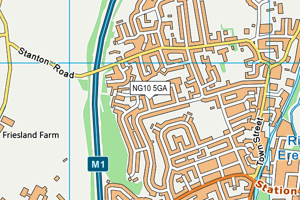 NG10 5GA map - OS VectorMap District (Ordnance Survey)