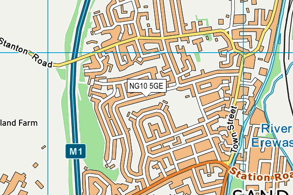 NG10 5GE map - OS VectorMap District (Ordnance Survey)