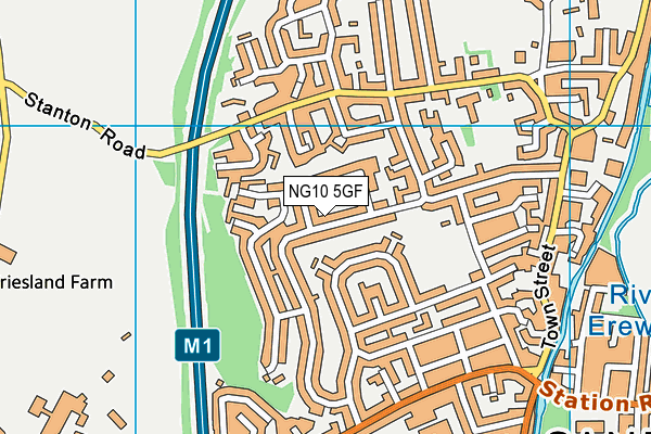 NG10 5GF map - OS VectorMap District (Ordnance Survey)