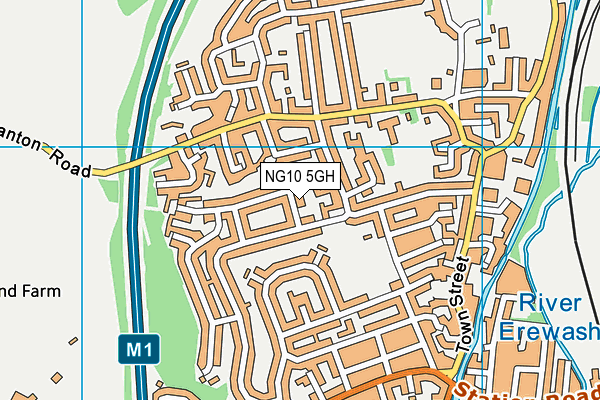 NG10 5GH map - OS VectorMap District (Ordnance Survey)