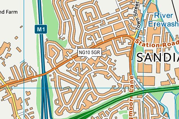 NG10 5GR map - OS VectorMap District (Ordnance Survey)