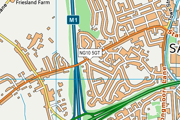 NG10 5GT map - OS VectorMap District (Ordnance Survey)