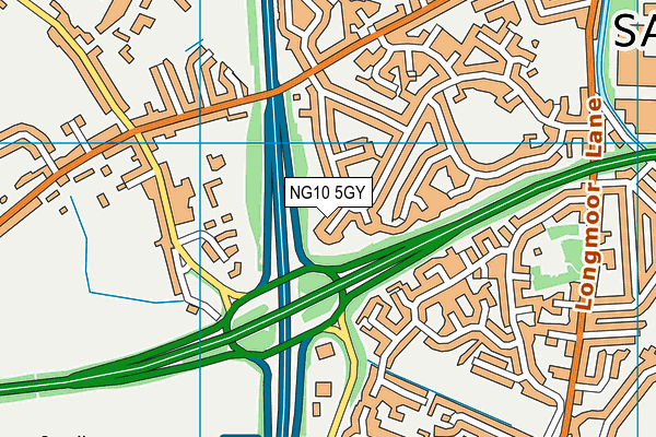 NG10 5GY map - OS VectorMap District (Ordnance Survey)
