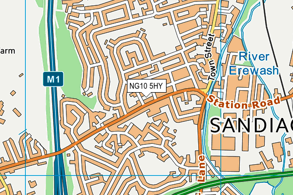 NG10 5HY map - OS VectorMap District (Ordnance Survey)