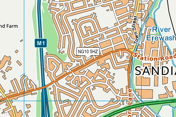 NG10 5HZ map - OS VectorMap District (Ordnance Survey)