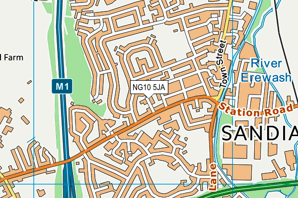 NG10 5JA map - OS VectorMap District (Ordnance Survey)