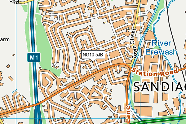 Map of THE BEAUTY TRAIN NOTTINGHAM LTD at district scale