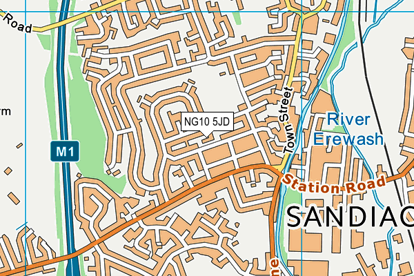 NG10 5JD map - OS VectorMap District (Ordnance Survey)
