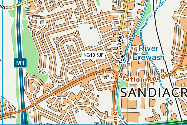 NG10 5JF map - OS VectorMap District (Ordnance Survey)