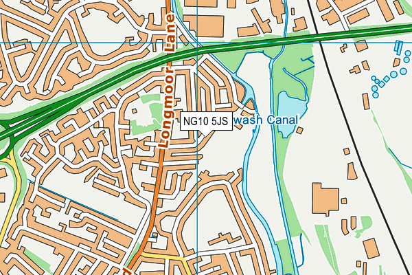 NG10 5JS map - OS VectorMap District (Ordnance Survey)