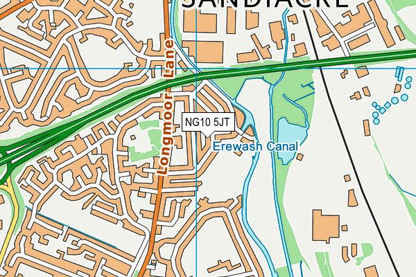 NG10 5JT map - OS VectorMap District (Ordnance Survey)