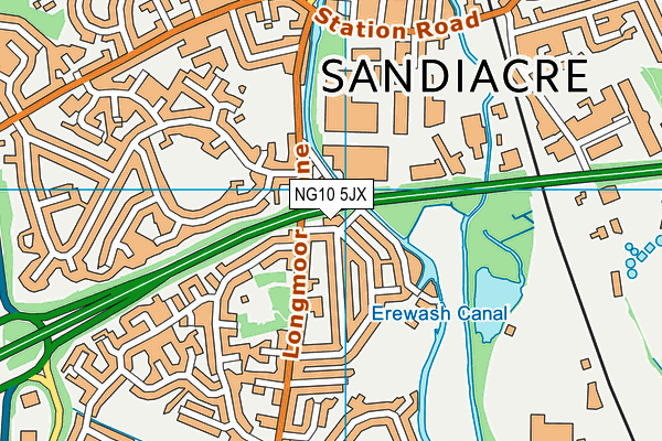 NG10 5JX map - OS VectorMap District (Ordnance Survey)