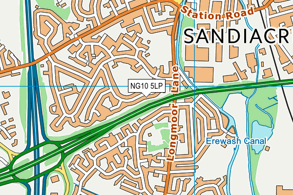 NG10 5LP map - OS VectorMap District (Ordnance Survey)