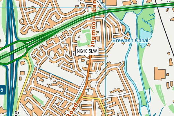 NG10 5LW map - OS VectorMap District (Ordnance Survey)