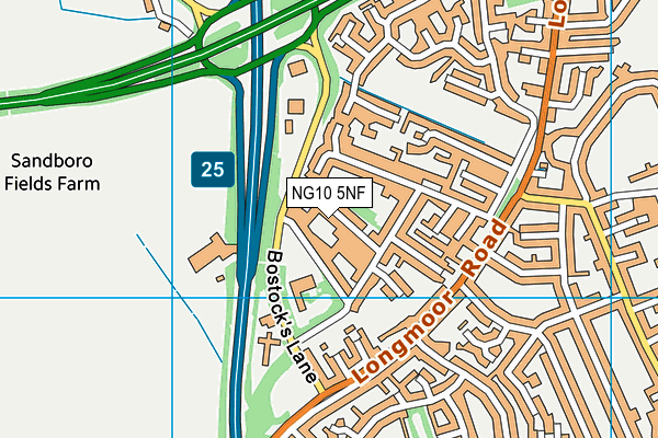 NG10 5NF map - OS VectorMap District (Ordnance Survey)