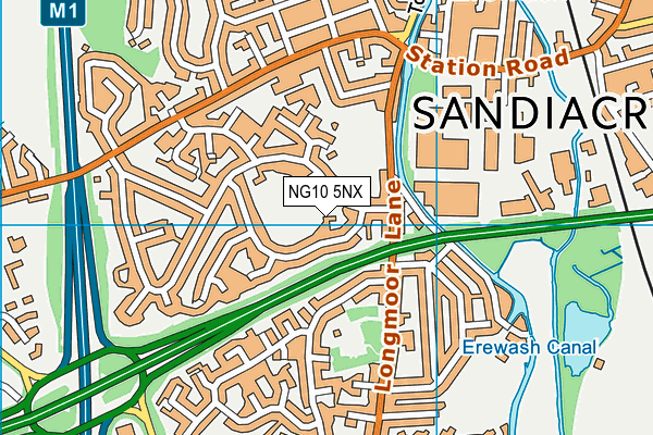 NG10 5NX map - OS VectorMap District (Ordnance Survey)