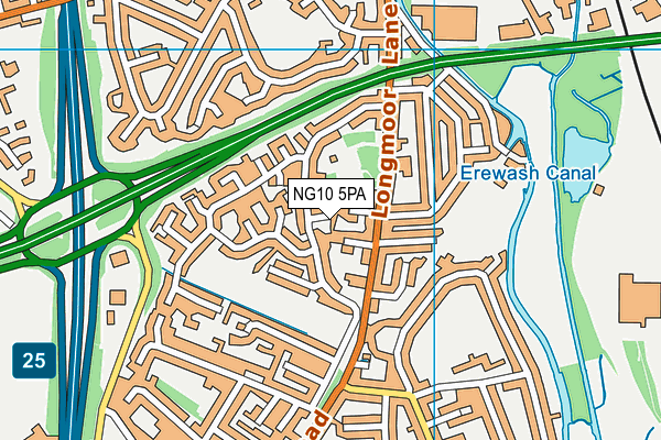 NG10 5PA map - OS VectorMap District (Ordnance Survey)