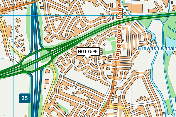 NG10 5PE map - OS VectorMap District (Ordnance Survey)