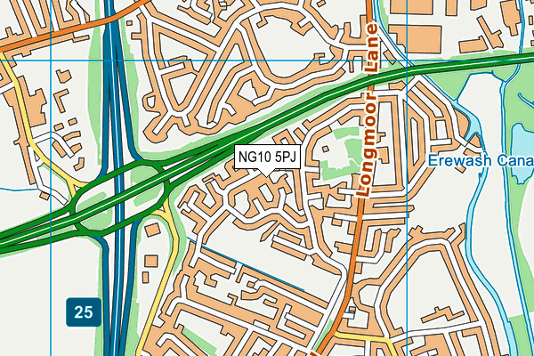 NG10 5PJ map - OS VectorMap District (Ordnance Survey)