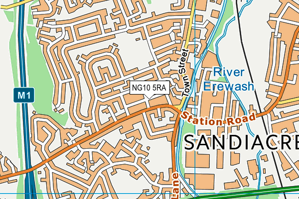 NG10 5RA map - OS VectorMap District (Ordnance Survey)