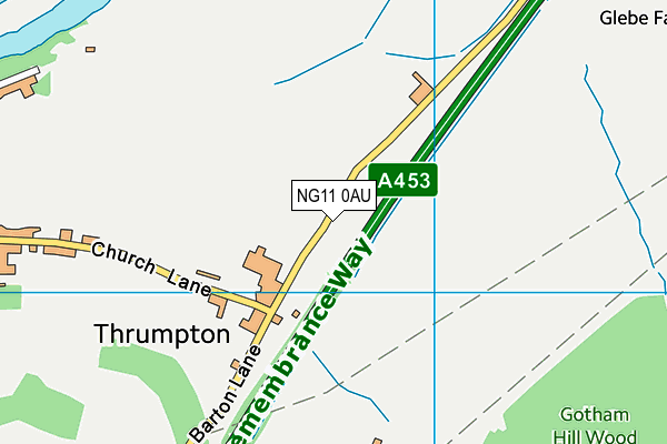 NG11 0AU map - OS VectorMap District (Ordnance Survey)