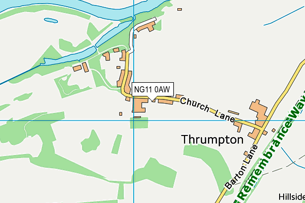 NG11 0AW map - OS VectorMap District (Ordnance Survey)