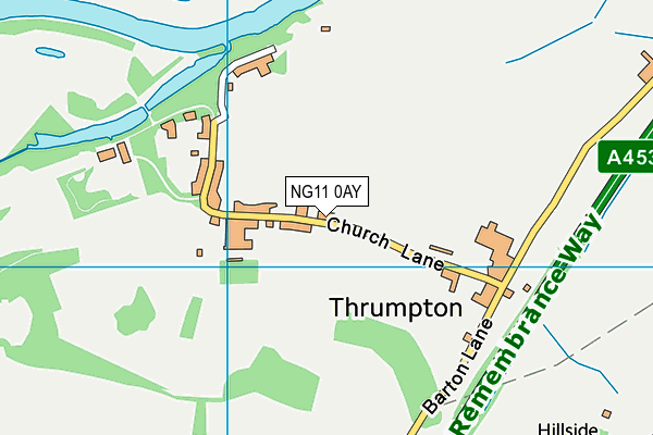 NG11 0AY map - OS VectorMap District (Ordnance Survey)