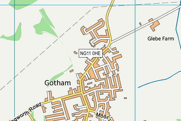 Gotham Village Hall Recreation Ground map (NG11 0HE) - OS VectorMap District (Ordnance Survey)
