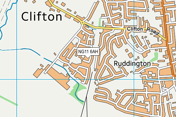 NG11 6AH map - OS VectorMap District (Ordnance Survey)