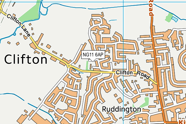 NG11 6AP map - OS VectorMap District (Ordnance Survey)