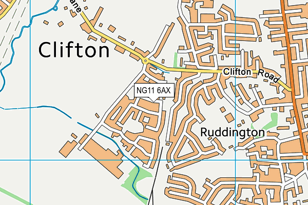 NG11 6AX map - OS VectorMap District (Ordnance Survey)