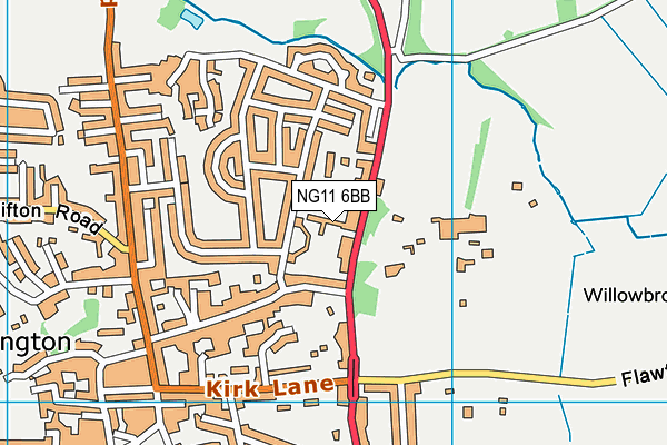 NG11 6BB map - OS VectorMap District (Ordnance Survey)