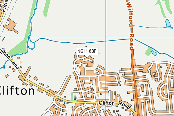 NG11 6BF map - OS VectorMap District (Ordnance Survey)