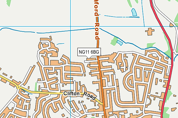NG11 6BG map - OS VectorMap District (Ordnance Survey)