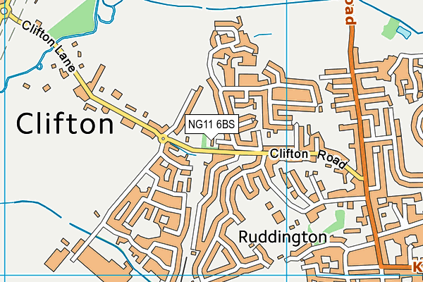 NG11 6BS map - OS VectorMap District (Ordnance Survey)