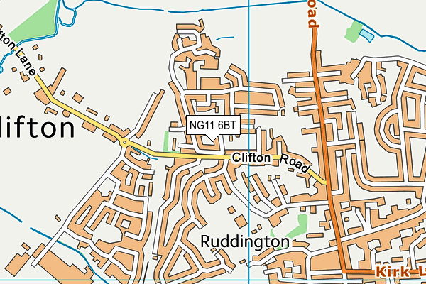 NG11 6BT map - OS VectorMap District (Ordnance Survey)