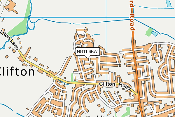 NG11 6BW map - OS VectorMap District (Ordnance Survey)