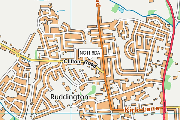 NG11 6DA map - OS VectorMap District (Ordnance Survey)