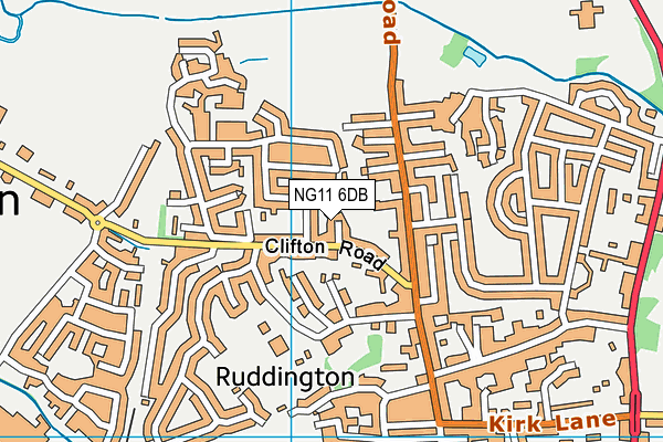 NG11 6DB map - OS VectorMap District (Ordnance Survey)