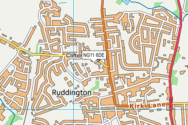 NG11 6DE map - OS VectorMap District (Ordnance Survey)