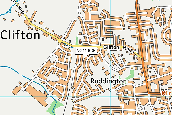 NG11 6DF map - OS VectorMap District (Ordnance Survey)