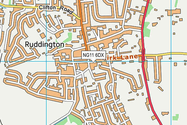 NG11 6DX map - OS VectorMap District (Ordnance Survey)