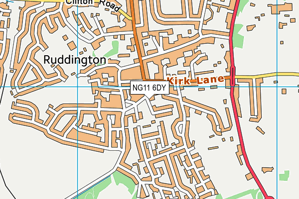 NG11 6DY map - OS VectorMap District (Ordnance Survey)