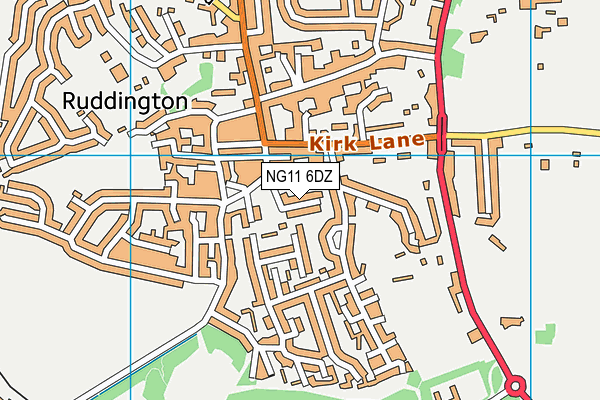 NG11 6DZ map - OS VectorMap District (Ordnance Survey)