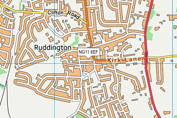 NG11 6EF map - OS VectorMap District (Ordnance Survey)